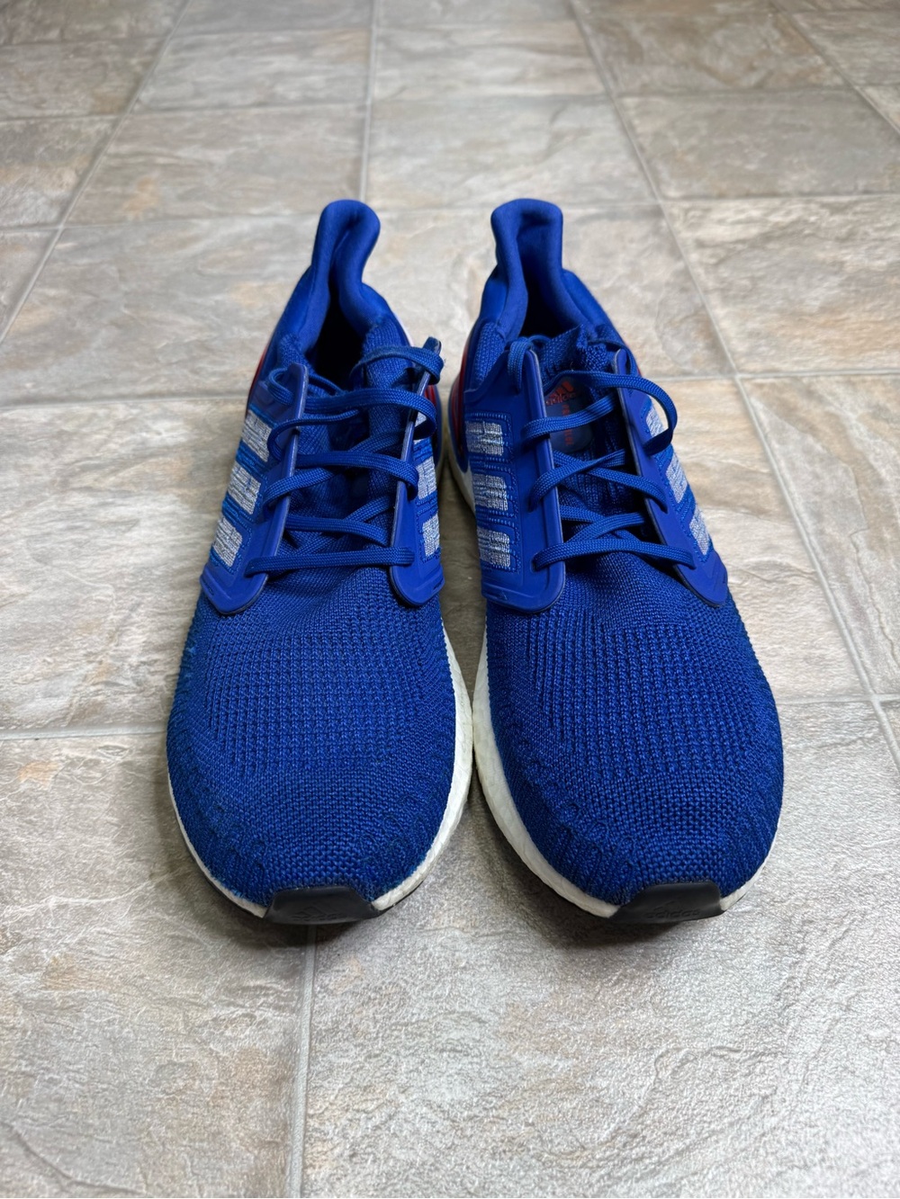 Addias Ultra boost 20 Royal Blue Scarlet Mens Size 12 Blue EG0758 Preowned